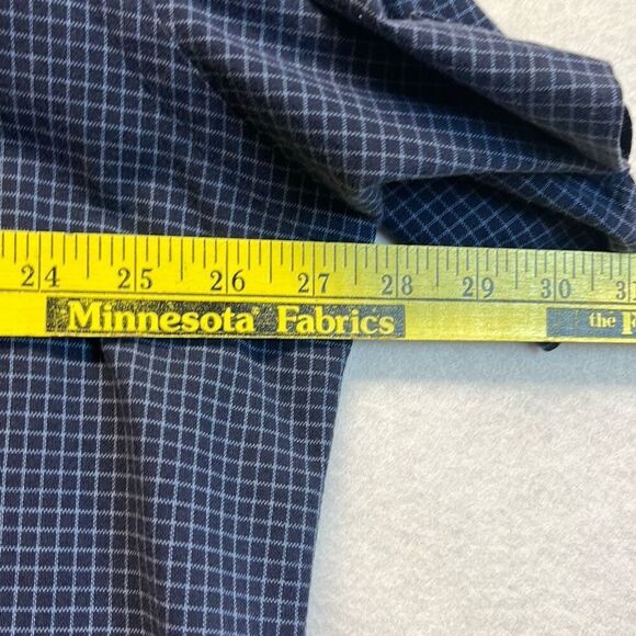 RALPH LAUREN Shirt Men's XL Blue Blake Button Down Cotton Short Sleeve Windowpan - Picture 8 of 12